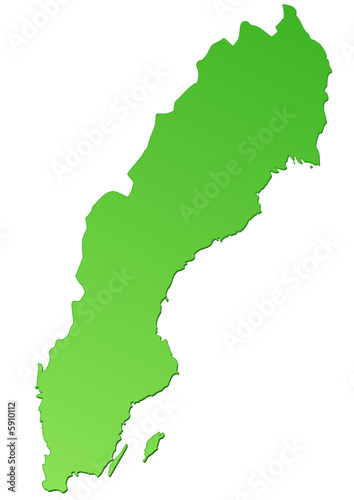 Carte de Suède verte
