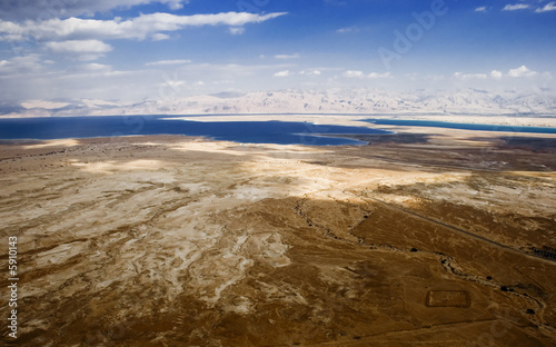 Deat sea view of ancient city Masada