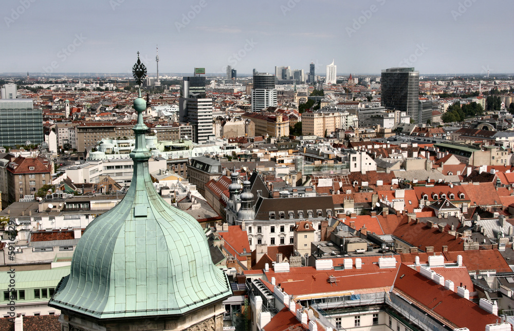 Vienna aerial view - old town