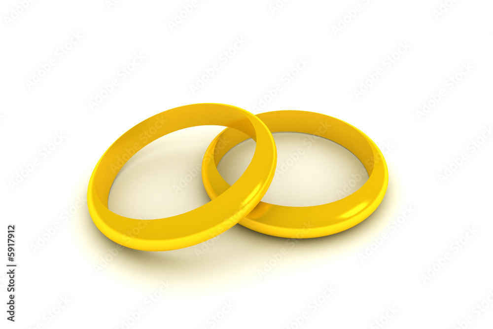Rings in white background Rings in white background