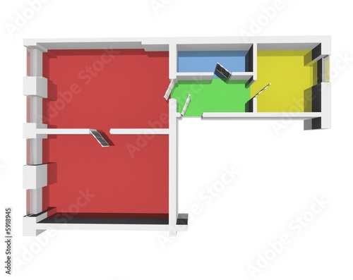 Quadro em tela 3D - Plan