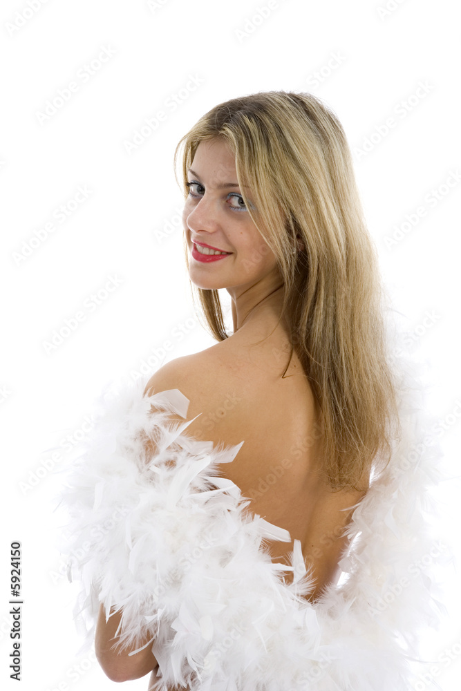 Beautiful sexual girl on white background Beautiful sexual girl on white background