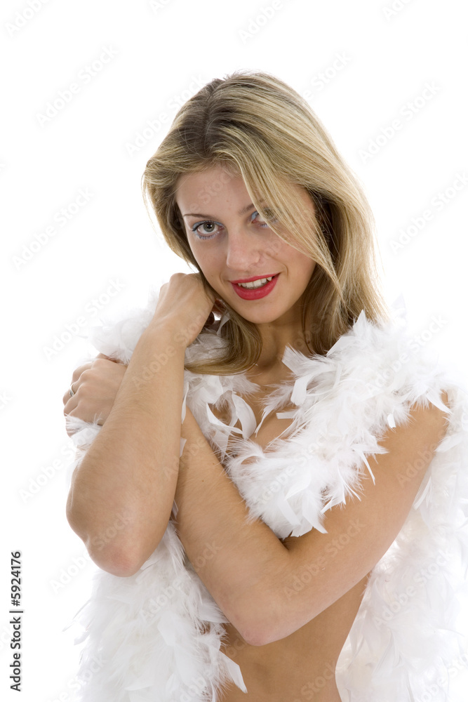 Beautiful sexual girl on white background Beautiful sexual girl on white background