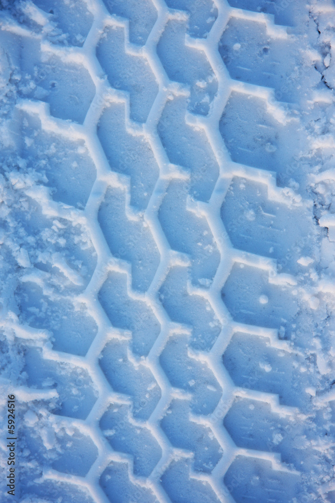 wheel tracks in snow, very cold feel to the photo wheel tracks in snow, very cold feel to the photo