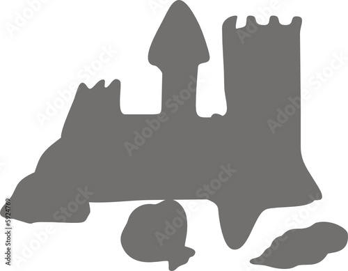 silueta de castillo de arena