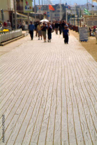 The planche and beach at Trouville, Seine-maritime, 