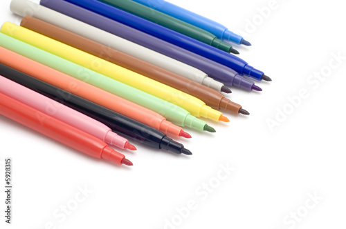 series object on white - soft-tip pen