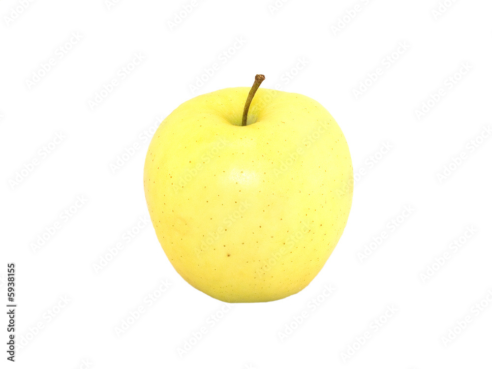 yellow apple isolated on white