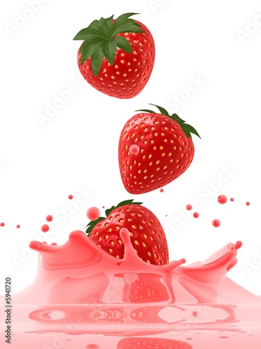saft splash mit erdbeeren