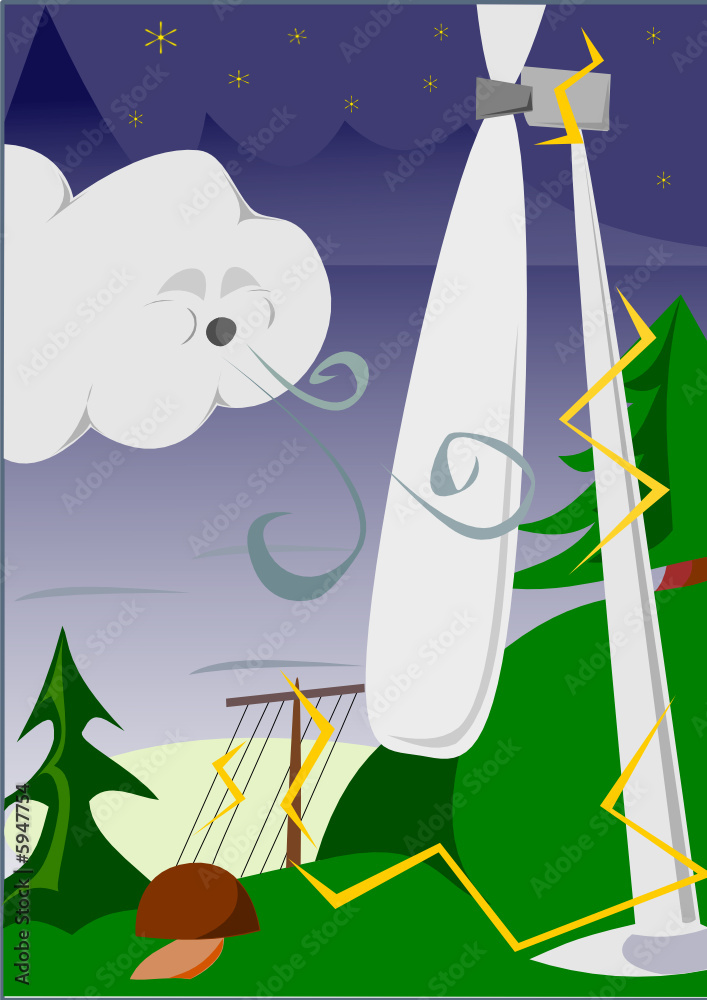 Eolienne dans le jura