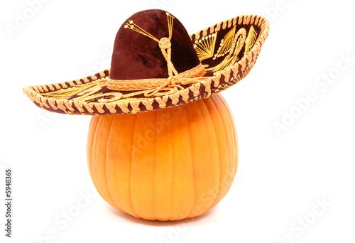 Pumpkin Wearing a Sombrero