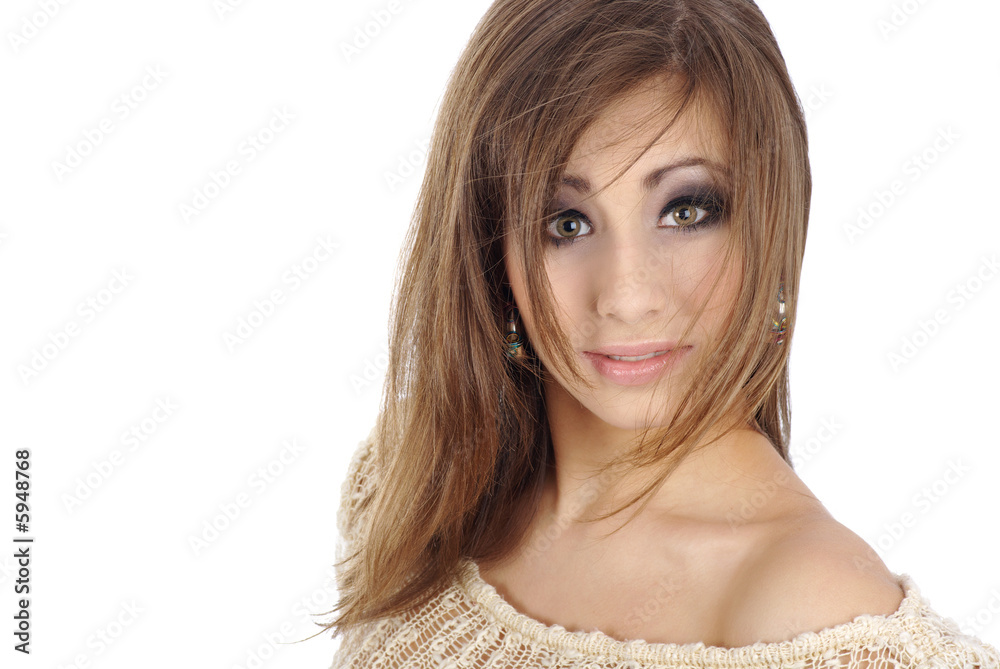 Portrait of a beautiful young woman. Portrait of a beautiful young woman.