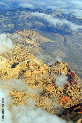 Photography Aerial View of Red Rock Canyon near Las Vegas