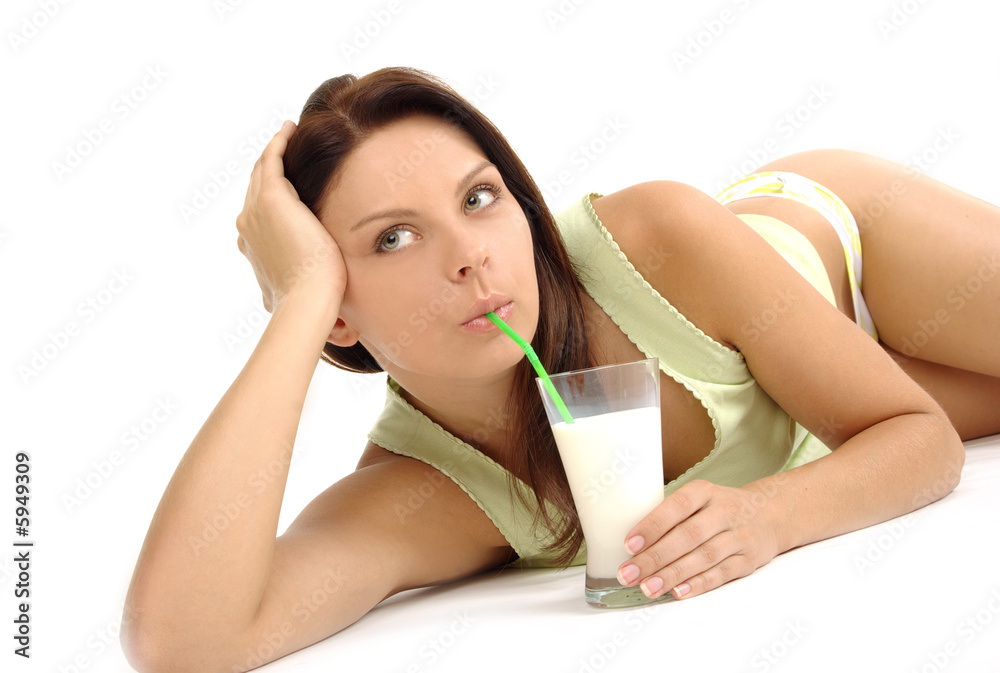woman and milk woman and milk