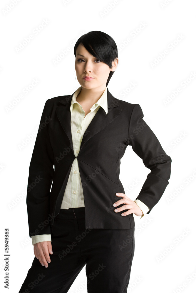 An isolated shot of a beautiful businesswoman An isolated shot of a beautiful businesswoman