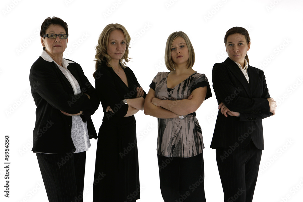 four headed business team four headed business team