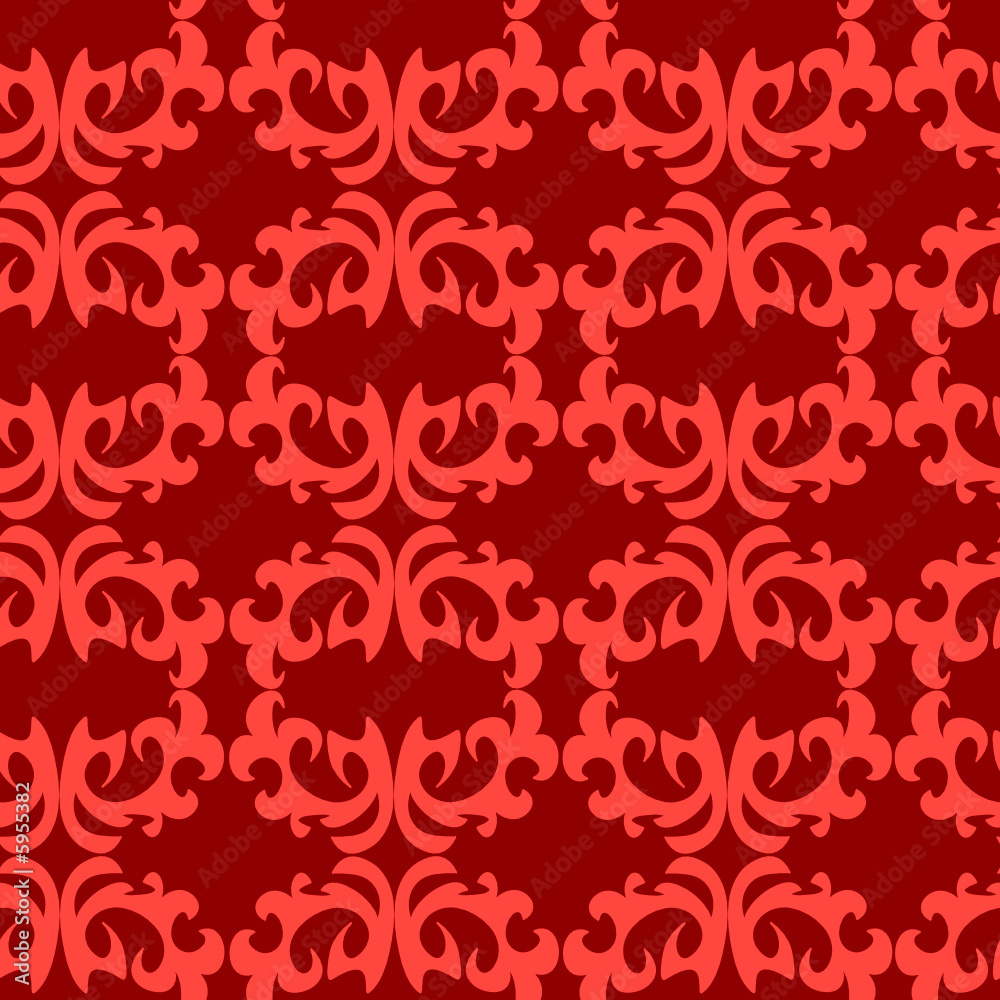 Seamless red ornament vector pattern Seamless red ornament vector pattern