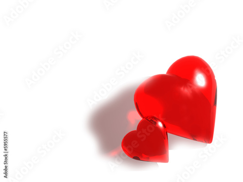 Red Glass Hearts