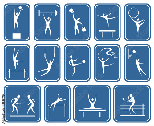 ornate sports symbols