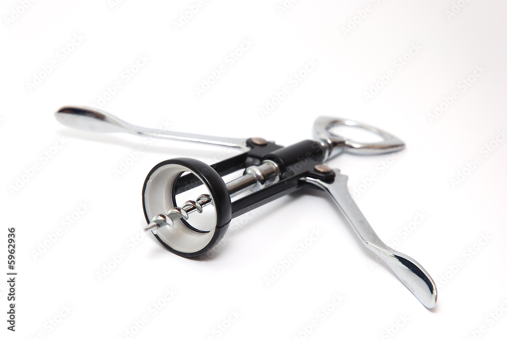 silver black corkscrew silver black corkscrew