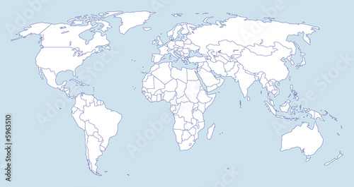 Weltkarte mit Grenzen