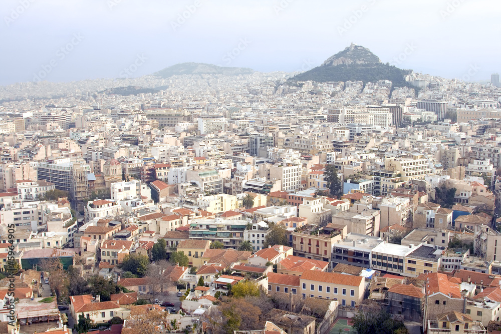 View of Athens, Greece cityscape.