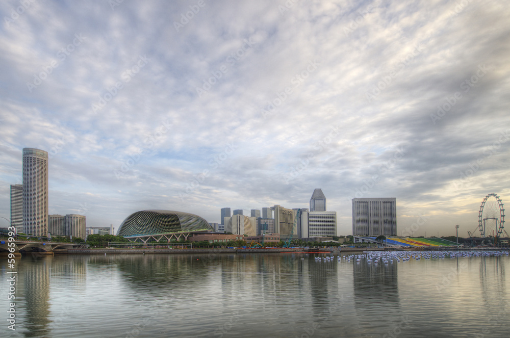 Early morning at Singapore's Marina Bay