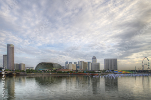 Early morning at Singapore's Marina Bay
