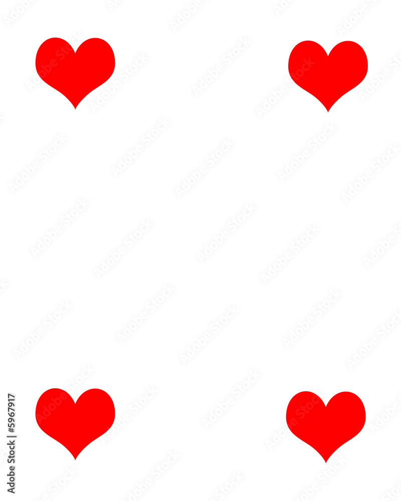 4 Heart Valentine with Copy Space