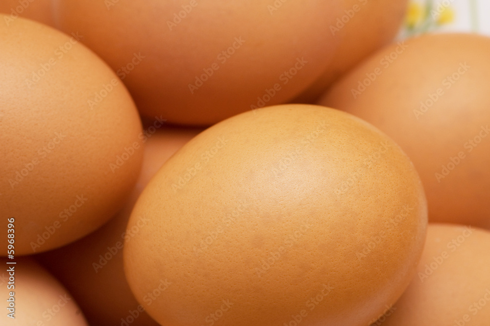 Close up of brown eggs with shallow DOF Close up of brown eggs with shallow DOF