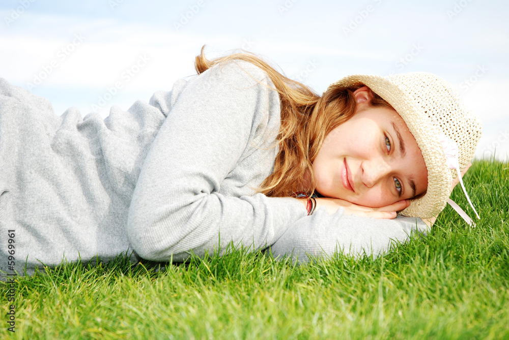 young girl is enjoying herself at outdoor location young girl is enjoying herself at outdoor location