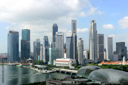 Skyline of Singapore business district, Singapore