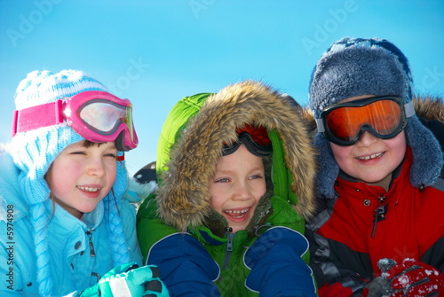 Children in winter clothes