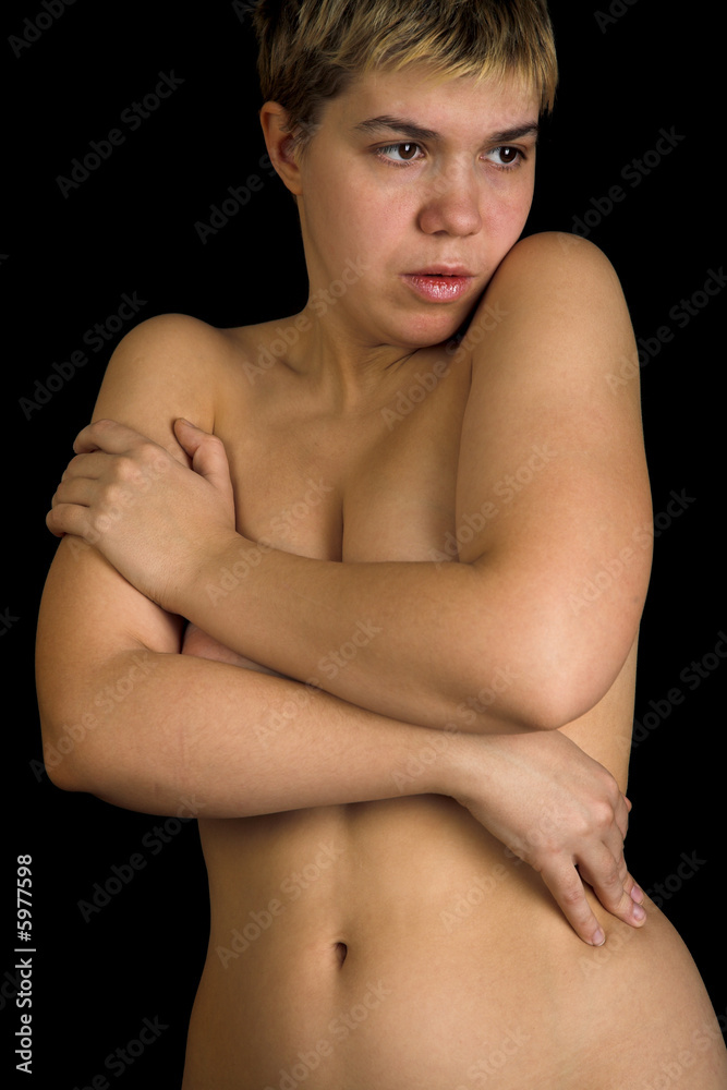 young beauty girl isolated on the black young beauty girl isolated on the black