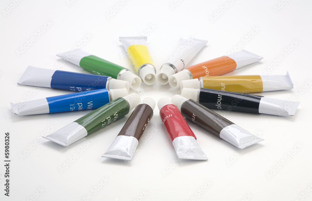 Water Coloured paints.