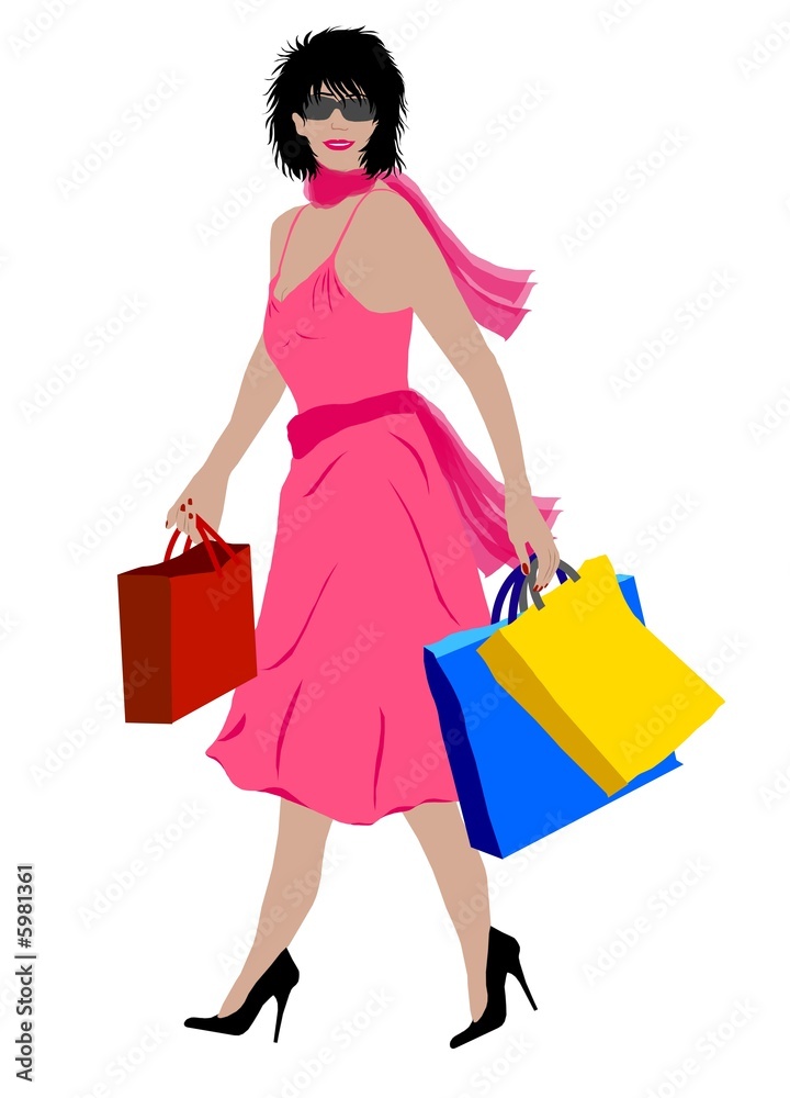 shopping in pink
