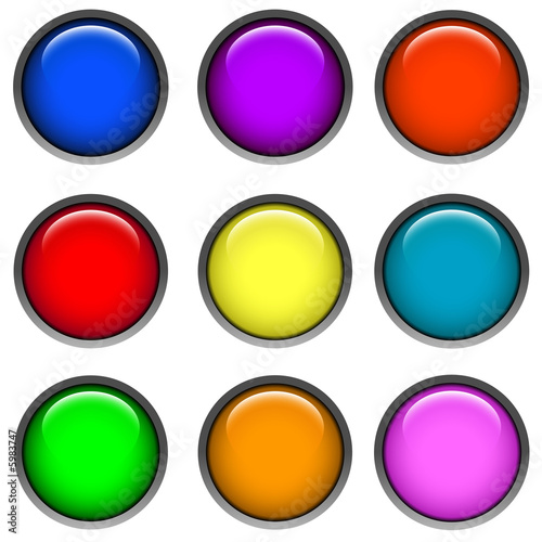 round web buttons with different shiny colors Free Download round web buttons with different shiny colors - GFXLoad