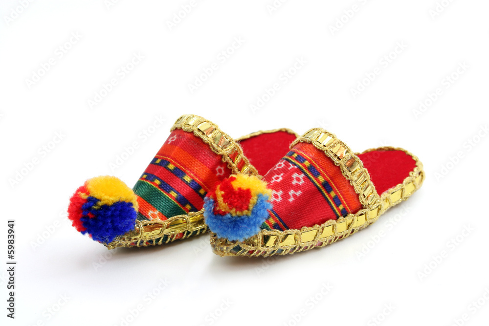 Slippers, isolated on white background
