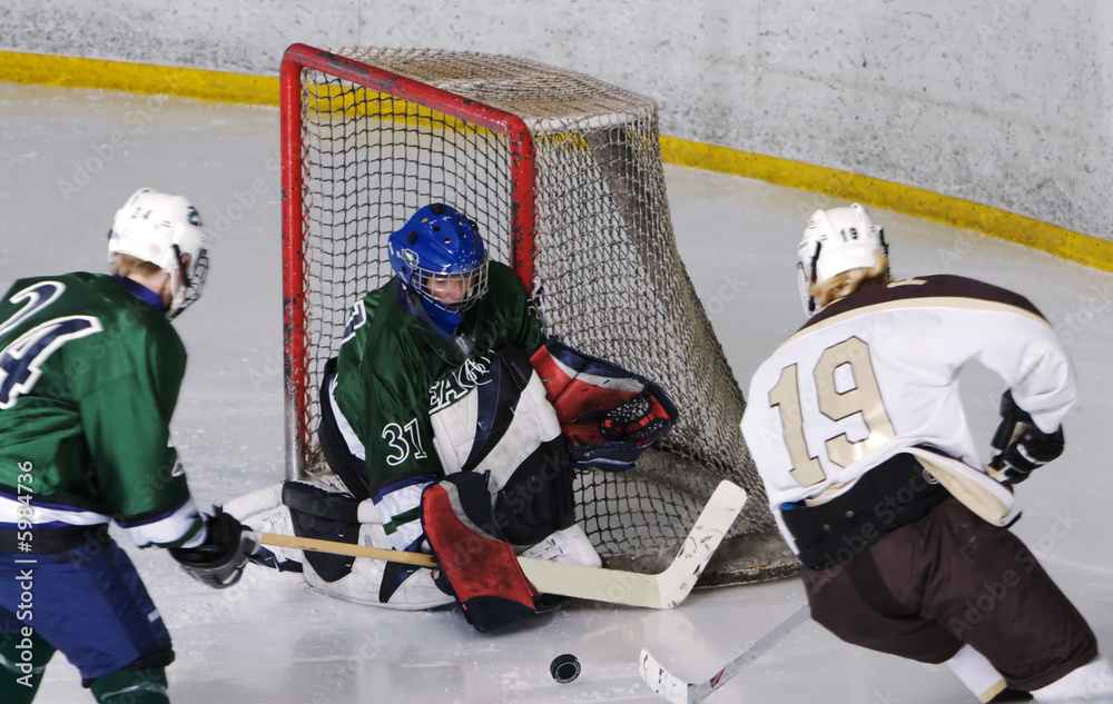 Fototapeta premium high school hockey action