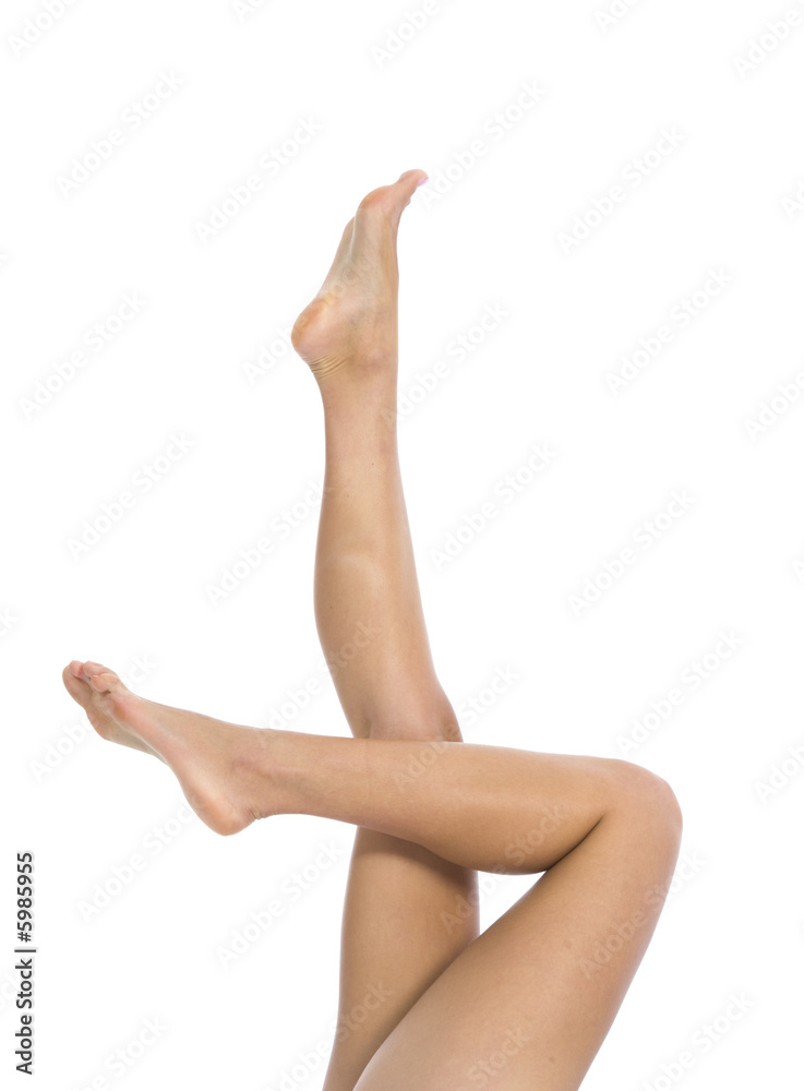 Woman legs on isolated background Woman legs on isolated background