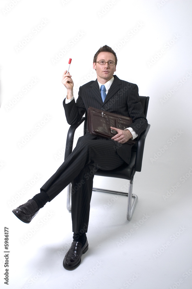 Geschäftsmann und roter Stift - Businessman and red pen Geschäftsmann und roter Stift - Businessman and red pen