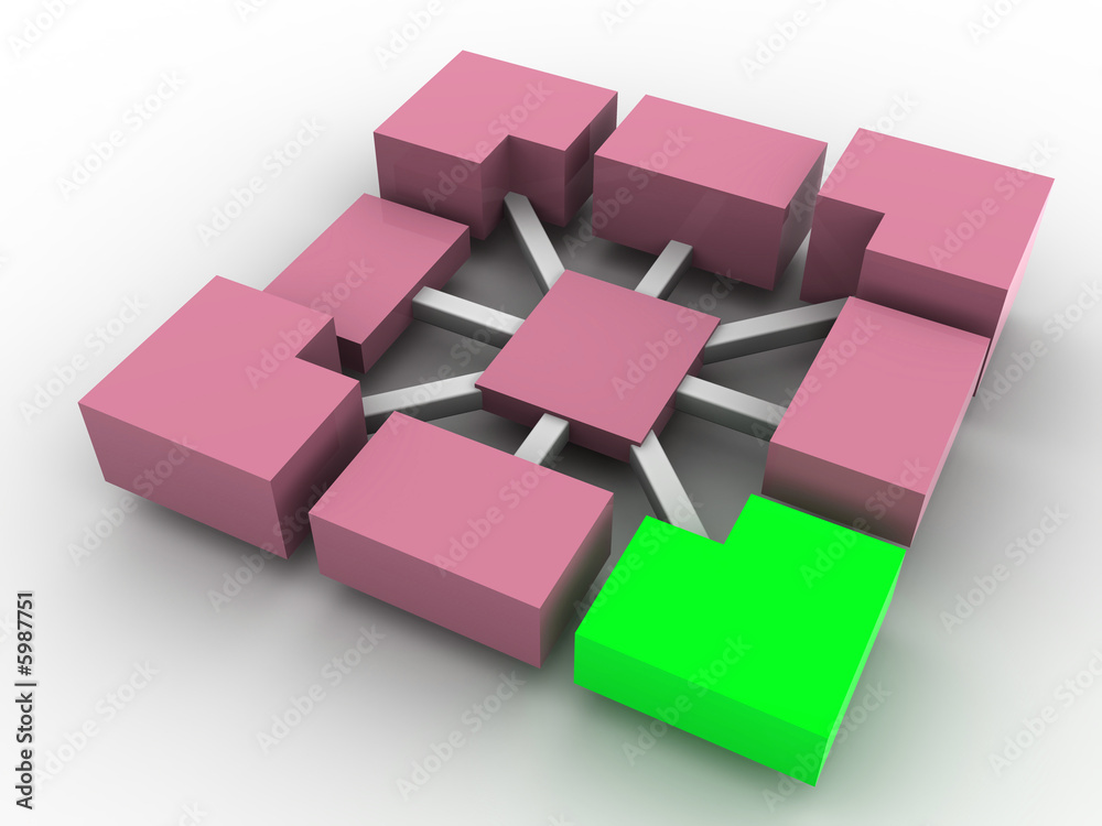 Obraz premium The abstract three-dimensional concept