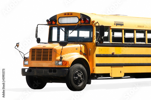 School bus isolated on white
