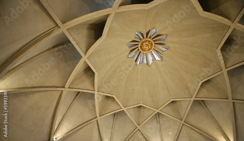 inside the lotus temple, delhi, india