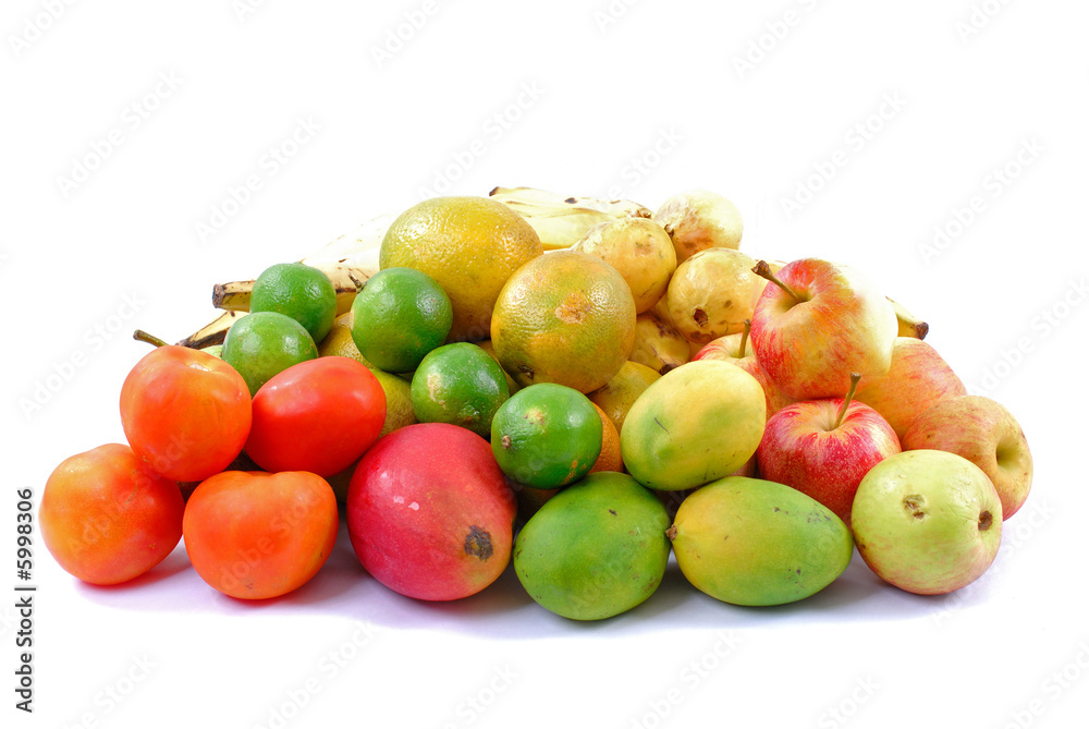 Many Fresh Organic Fruits from the Market .
