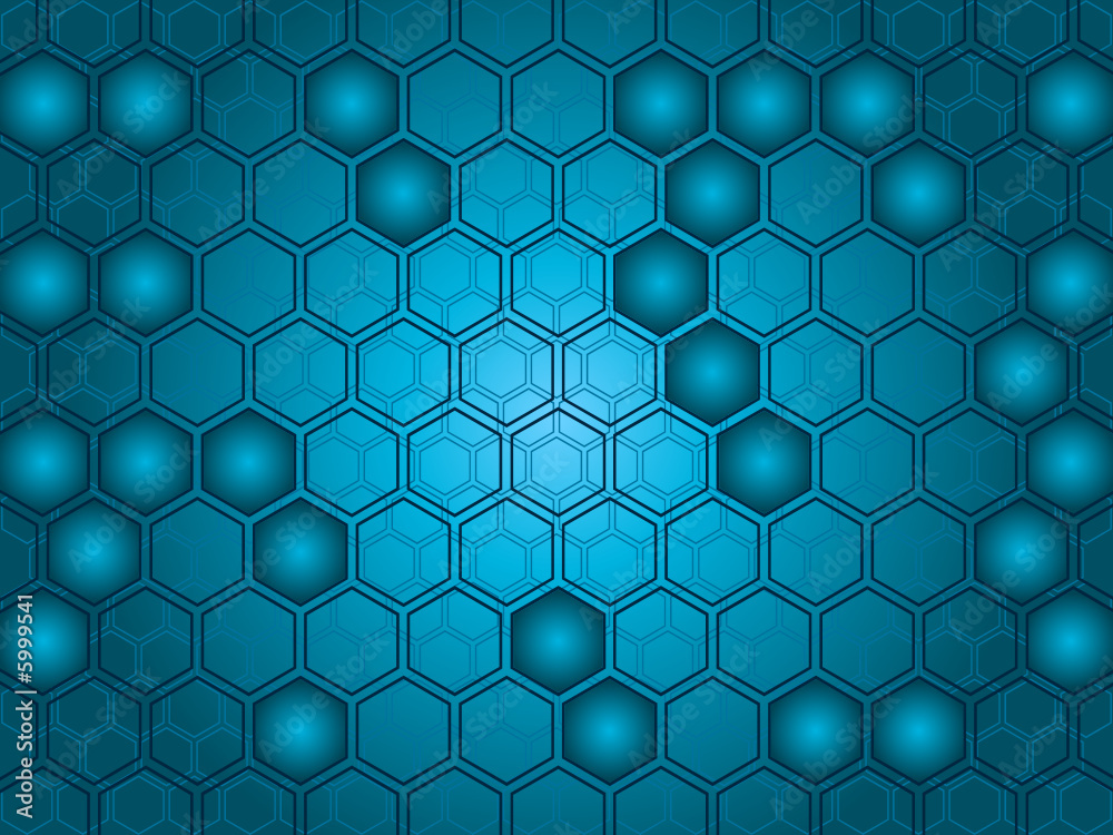 Fototapeta premium Hexagon (Vector). Easy to edit the color and layout.