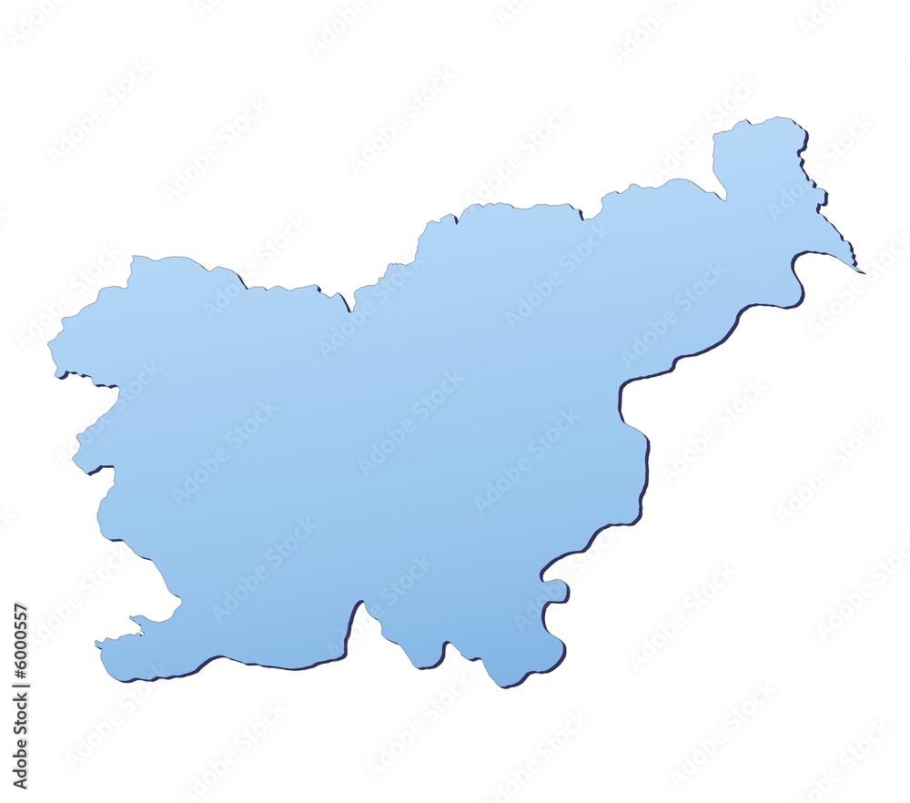 Fototapeta premium Slovenia map filled with light blue gradient