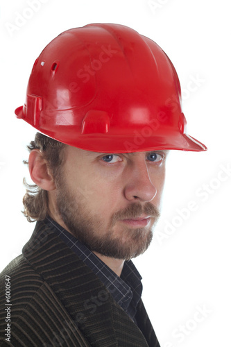 An image of constructor in a rad helmet