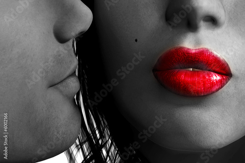 sinnliche rote Lippen