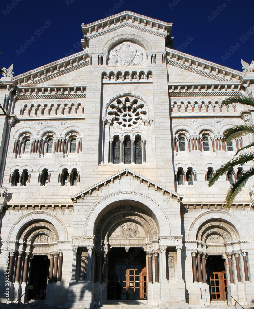 The Monaco Cathedral of the French Riviera region.